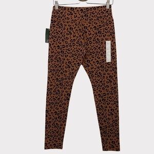 Wild Fable Brown & Black Animal Print Leggings Size Medium NWT